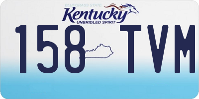 KY license plate 158TVM