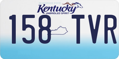 KY license plate 158TVR