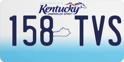 KY license plate 158TVS