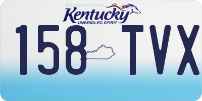 KY license plate 158TVX