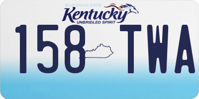 KY license plate 158TWA