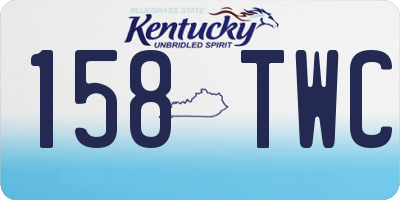 KY license plate 158TWC