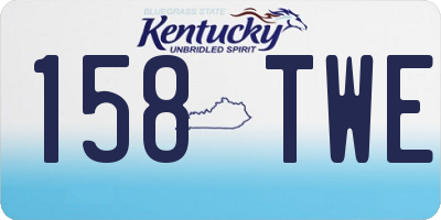 KY license plate 158TWE