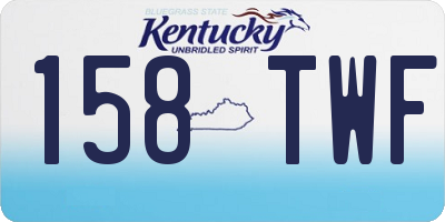 KY license plate 158TWF