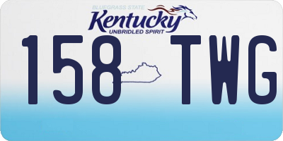KY license plate 158TWG
