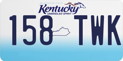 KY license plate 158TWK