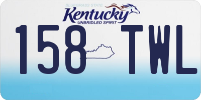 KY license plate 158TWL