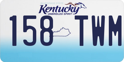 KY license plate 158TWM