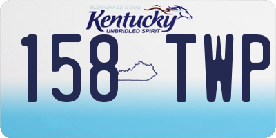 KY license plate 158TWP