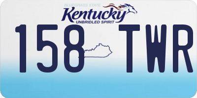 KY license plate 158TWR