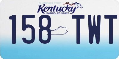 KY license plate 158TWT