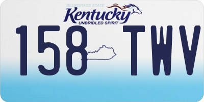 KY license plate 158TWV