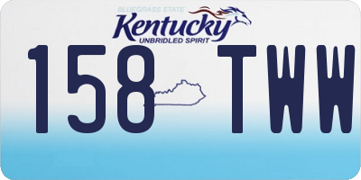 KY license plate 158TWW