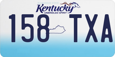 KY license plate 158TXA