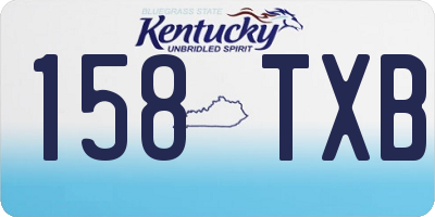 KY license plate 158TXB