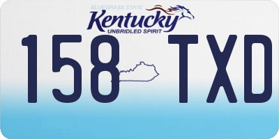 KY license plate 158TXD