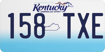 KY license plate 158TXE
