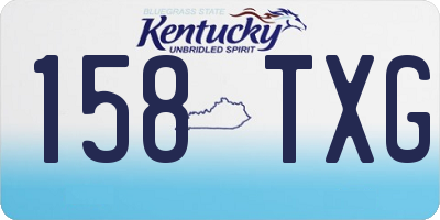 KY license plate 158TXG