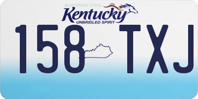 KY license plate 158TXJ