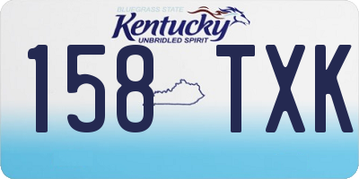 KY license plate 158TXK