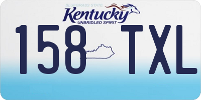 KY license plate 158TXL