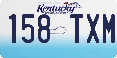 KY license plate 158TXM