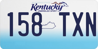 KY license plate 158TXN