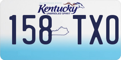 KY license plate 158TXO