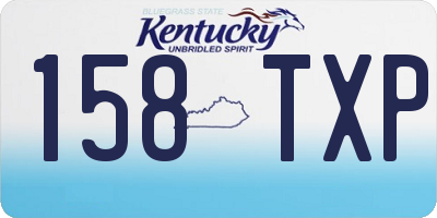 KY license plate 158TXP
