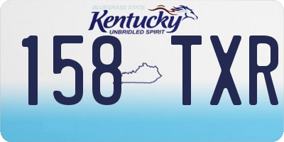 KY license plate 158TXR