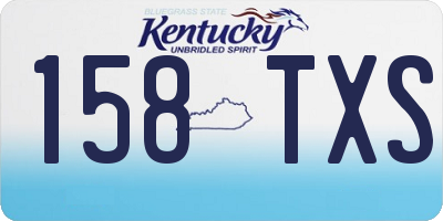 KY license plate 158TXS