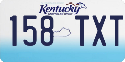 KY license plate 158TXT
