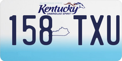 KY license plate 158TXU