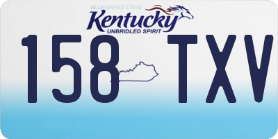 KY license plate 158TXV