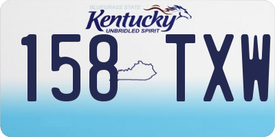 KY license plate 158TXW