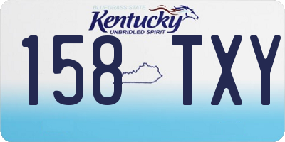 KY license plate 158TXY