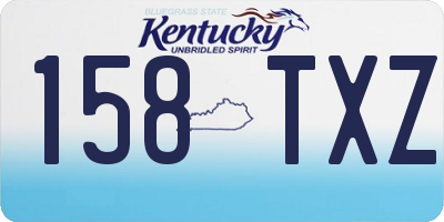 KY license plate 158TXZ