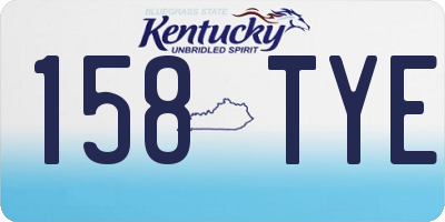 KY license plate 158TYE