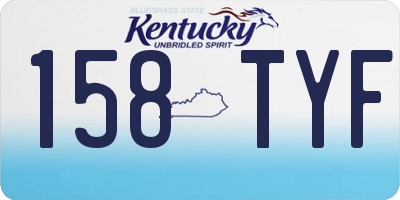 KY license plate 158TYF