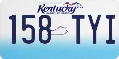 KY license plate 158TYI