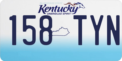 KY license plate 158TYN