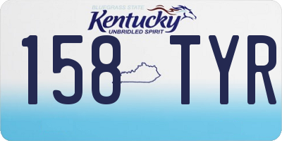 KY license plate 158TYR