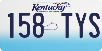 KY license plate 158TYS