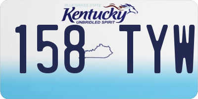 KY license plate 158TYW