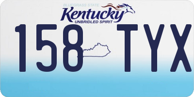 KY license plate 158TYX
