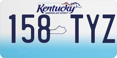 KY license plate 158TYZ