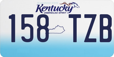 KY license plate 158TZB