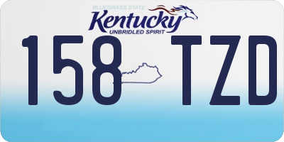 KY license plate 158TZD