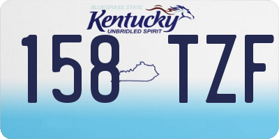 KY license plate 158TZF