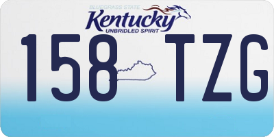 KY license plate 158TZG
